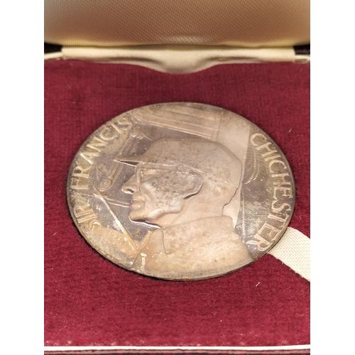 53 - Spink & Sons 'Sir Francis Chichester Gypsy Moth IV 1966-1967' Limited Edition Medal 670/1000 with Pa... 