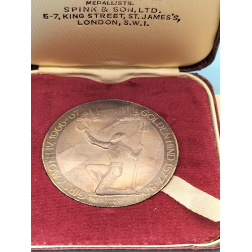 53 - Spink & Sons 'Sir Francis Chichester Gypsy Moth IV 1966-1967' Limited Edition Medal 670/1000 with Pa... 