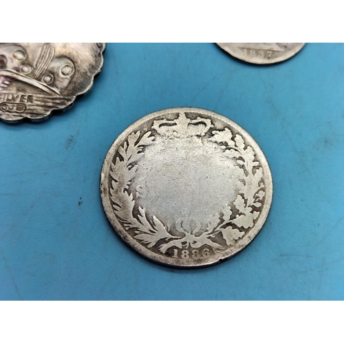 55A - USA Air Force Badge, Sterling Silver Army Eagle Insignia Vanguard 154 plus Silver Coins and St Chris... 