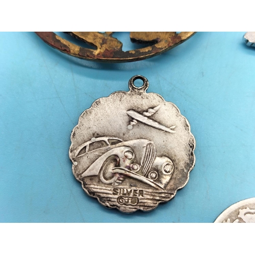 55A - USA Air Force Badge, Sterling Silver Army Eagle Insignia Vanguard 154 plus Silver Coins and St Chris... 