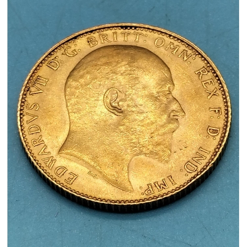 56 - 1908 Full Sovereign Edward VII.
