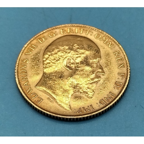 57 - 1909 Half Sovereign Edward VII.