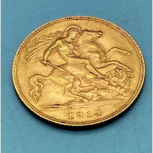 58 - 1914 Half Sovereign George V.