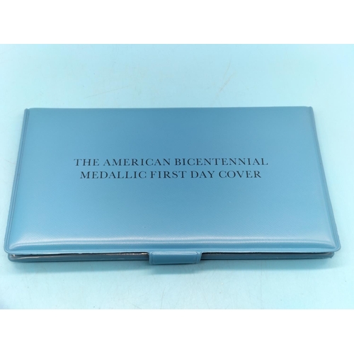 64 - Sterling Silver 'The Bicentennial of the United States of America 1976' Coin plus First Day Cover Se... 