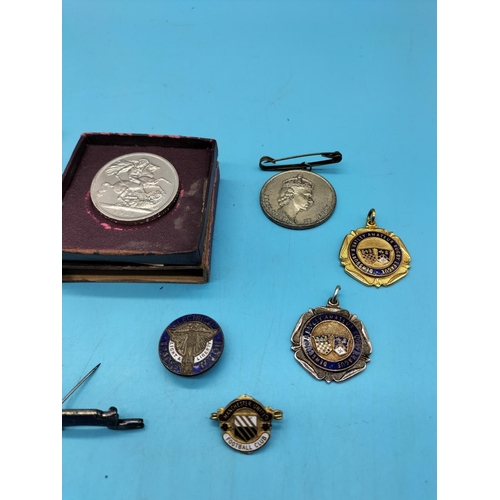 70A - Collection of Mixed Badges, Medals and Coins.