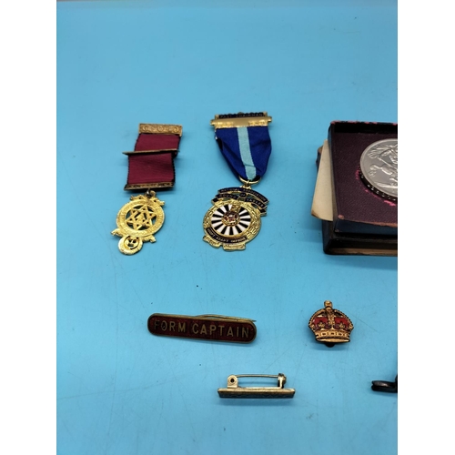 70A - Collection of Mixed Badges, Medals and Coins.