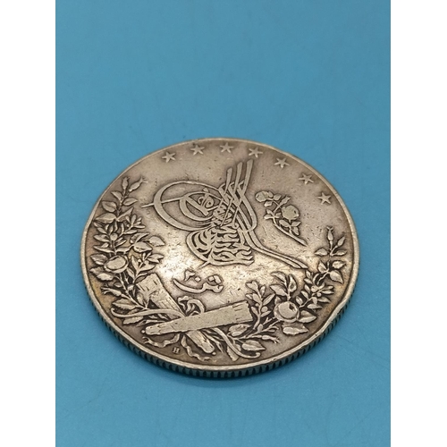 74 - Egypt Silver 20 Qirsh Coin. Approx 1900?