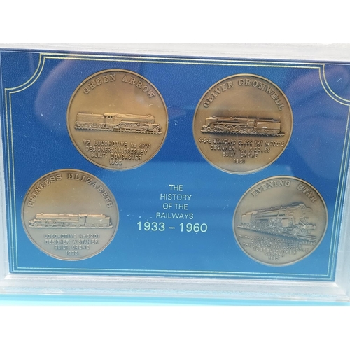 90 - Cased Sets of The History of the Railways 1933-1960 plus 50th Anniversary of the Railway Act 1921.