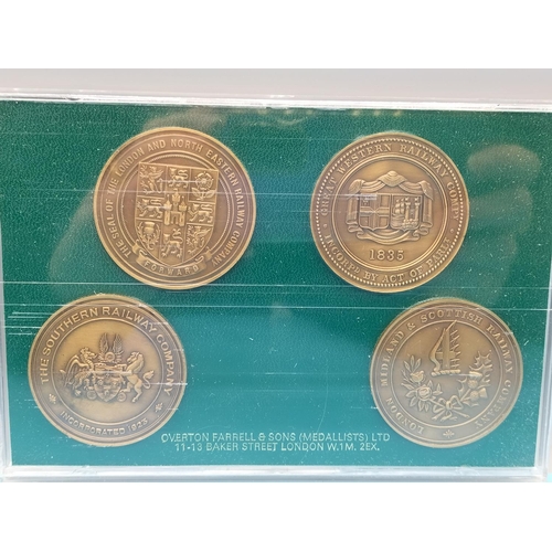 90 - Cased Sets of The History of the Railways 1933-1960 plus 50th Anniversary of the Railway Act 1921.