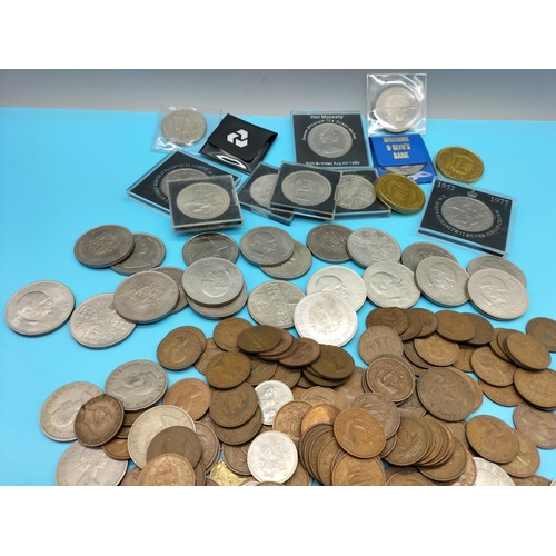 94 - Tin of Mixed British Coinage plus Commemorative Coins.
