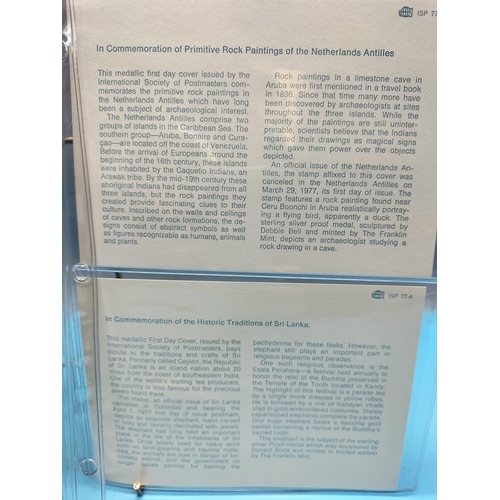 99 - 1977 International Society of Postmasters Official Commemorative Issue First Day Covers with Sterlin... 