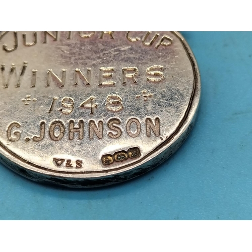 254 - Hallmarked Silver Watch Chain Fobs (2).