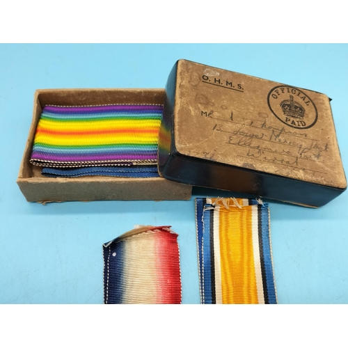 117 - World War I Medals - W-158 SJT J Thompson, Cheshire Regiment.