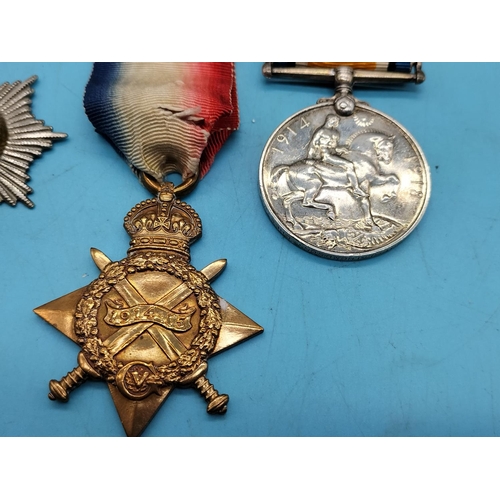 117 - World War I Medals - W-158 SJT J Thompson, Cheshire Regiment.