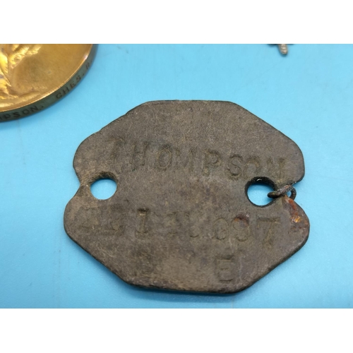 117 - World War I Medals - W-158 SJT J Thompson, Cheshire Regiment.