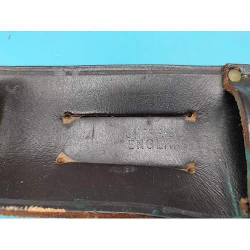 127 - Vintage Bowie Knife in Leather Sheath. 33cm Long.