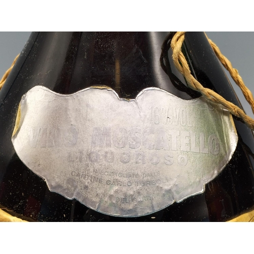 220A - Bottle of Harveys Medium Dry Sherry, Carafe of Wine and Budweiser Bottles (2).