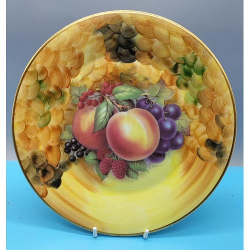 221 - Kirsty Jane China 27cm Fruit Design Plate. Signed D Hague.