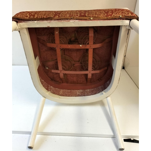 224 - LLoyd Loom Style Sprung Seat Chair. 75cm x 58cm. This Lot is Collection Only.