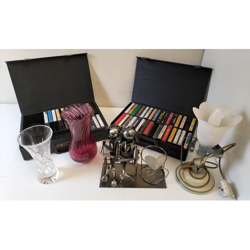 236 - Box of Mixed Items to include Tapes, Glass, etc.