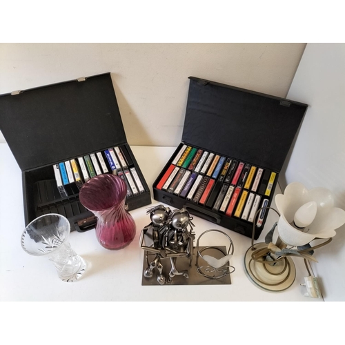 236 - Box of Mixed Items to include Tapes, Glass, etc.