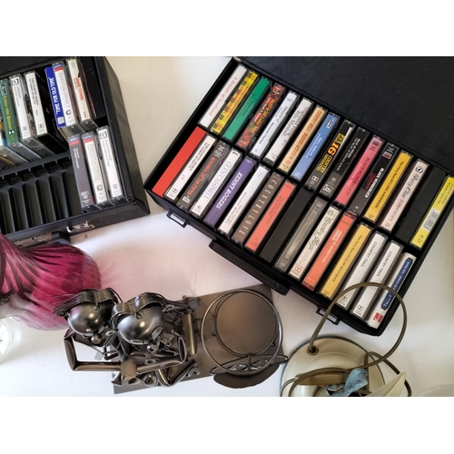 236 - Box of Mixed Items to include Tapes, Glass, etc.