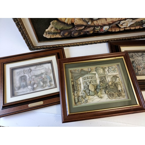237 - 4 x Pictures. Largest being 102cm x 58cm. This Lot is Collection Only.
