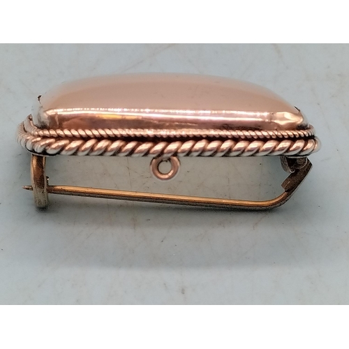 368 - 925 Silver and Agate Brooch/Pendant. Tested by Vendor.