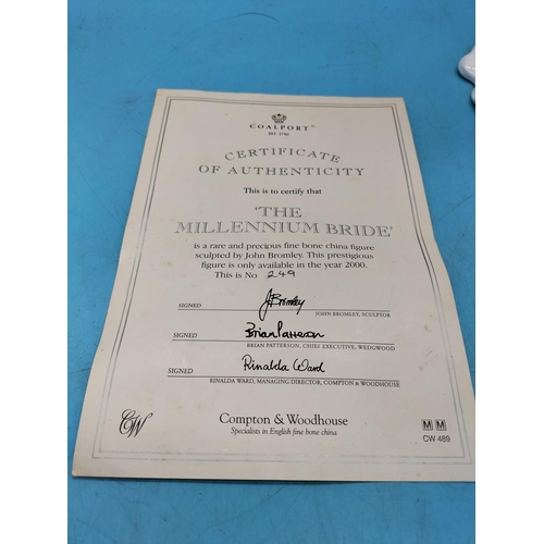 158 - Coalport Limited Edition Figure 'The Millennium Bride' with Certificate of Authenticity.