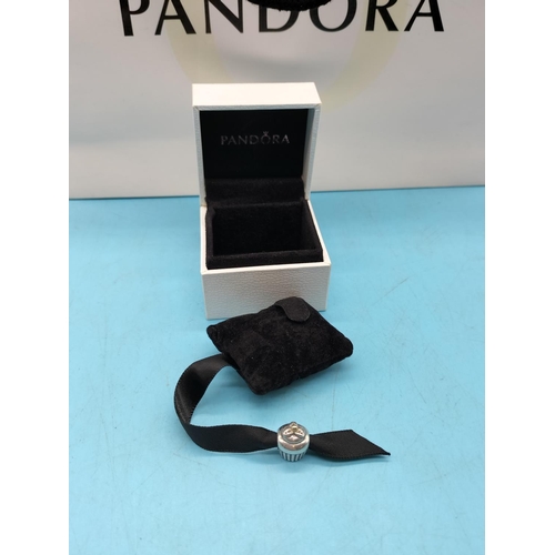250 - Pandora Cupcake Charm with Box and Bag. Stamped S925 ALE.