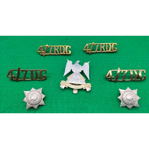 705 - Collection of 4th-7th DG and 4th-7th RDG Badges. Royal Dragoon Guards.