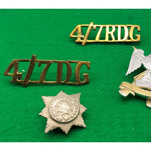 705 - Collection of 4th-7th DG and 4th-7th RDG Badges. Royal Dragoon Guards.