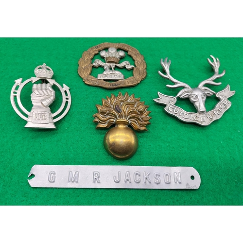 706 - Collection of 4 Cap Badges.