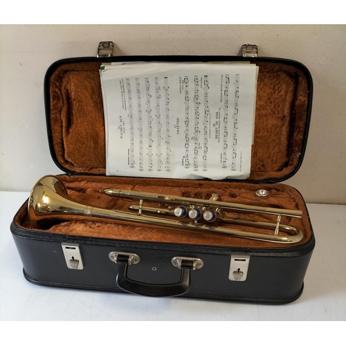 722 - Boosey and Hawkes Trumpet in Carrying Case.