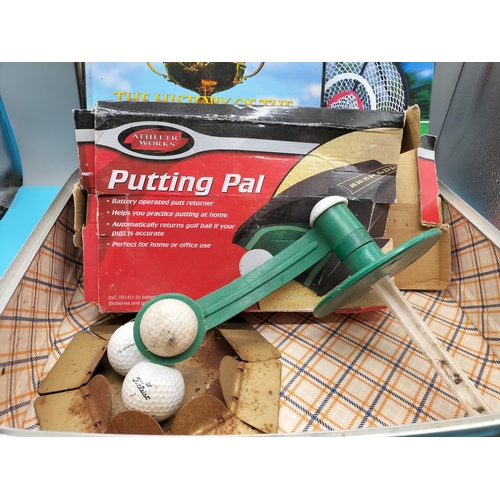 714 - Case of Golf Related Items.