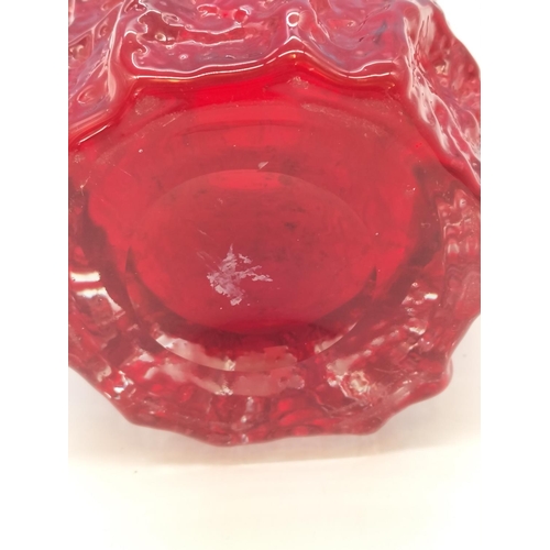 122 - Whitefriars Ruby Red 19cm vase.