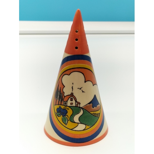 126 - Moorland Pottery Clarice Cliff Style Sugar Sifter.