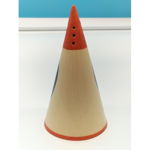 126 - Moorland Pottery Clarice Cliff Style Sugar Sifter.