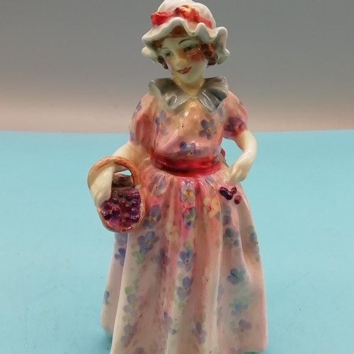 27 - Early Royal Doulton 14cm Lady Figure 'Cerise' HN 1607. First Quality. Good Condition.