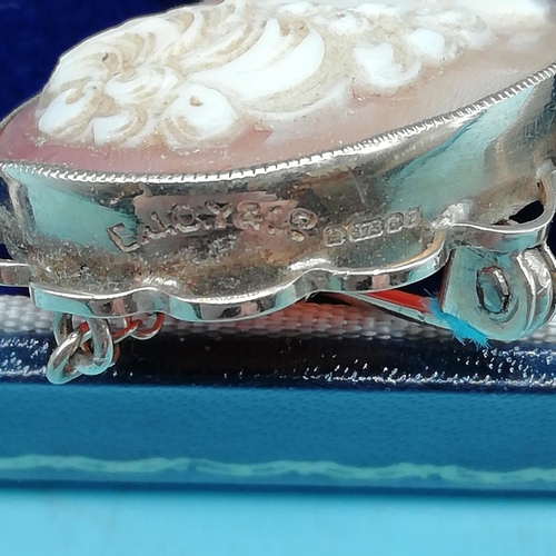 30 - E.Joy & Co 9ct 375 Hallmarked Cameo with Safety Pin.