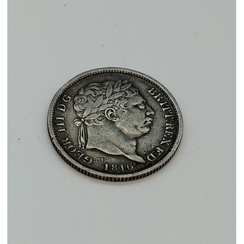 37 - 2 x George III Shillings. 1819 & 1816.