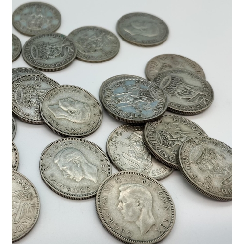 40 - 0.500 Silver Coins. 156 Grams.