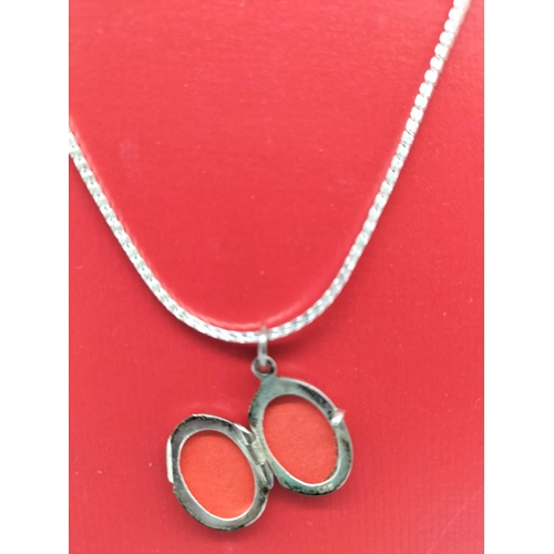 42 - 925 Silver Locket on 18