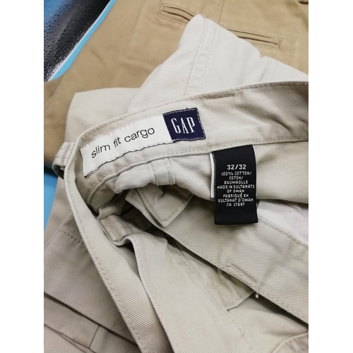 695 - Quantity of GAP Jeans/Chinos/Cargo Trousers. Various Sizes and Leg Lengths. See Photos.