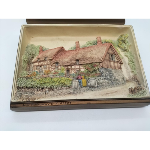 703 - Bossons Large 36.5cm Boxed 'Westward Ho' Wall Plaque plus 'Ann Hathaways Cottage' and 'Old Irish Cot... 