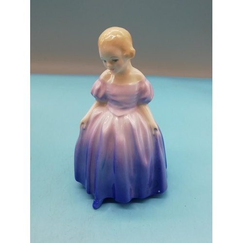 730 - 24cm Red Glass Vase, 'Dimple' Style Vase plus Royal Doulton 12cm Lady Figure 'Marie' HN 1370. Best Q... 