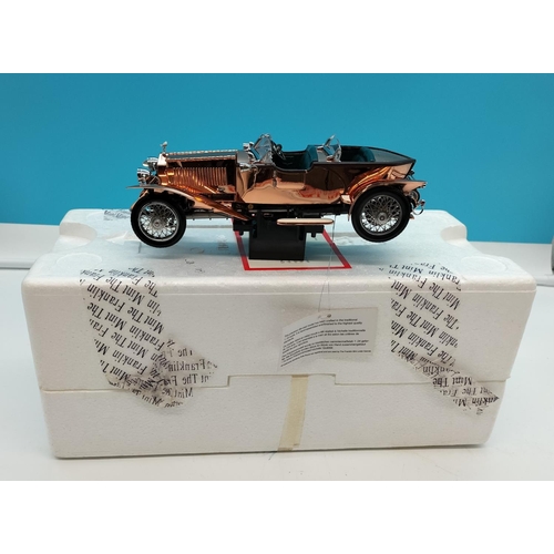79 - Franklin Mint 1:24 Scale Copper Coloured 'Rolls Royce Silver Ghost 1921'