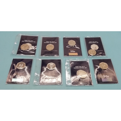 18 - Beatrix Potter 50 Pence Pieces (8) from Change Checker.