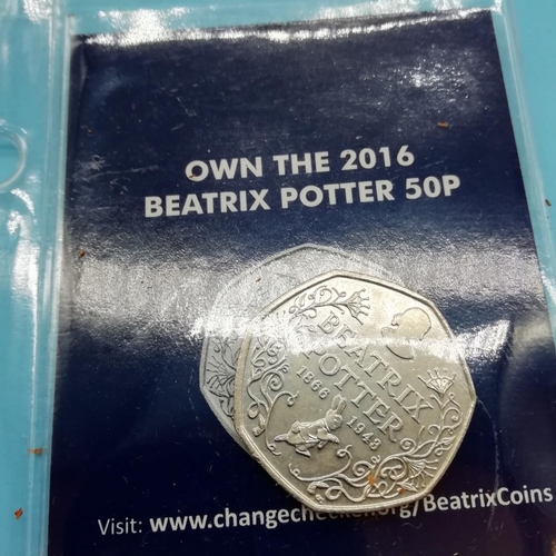 18 - Beatrix Potter 50 Pence Pieces (8) from Change Checker.