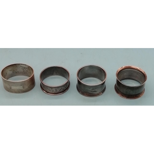 20 - Silver Hallmarked Napkin Rings (4). 84.6 Grams.